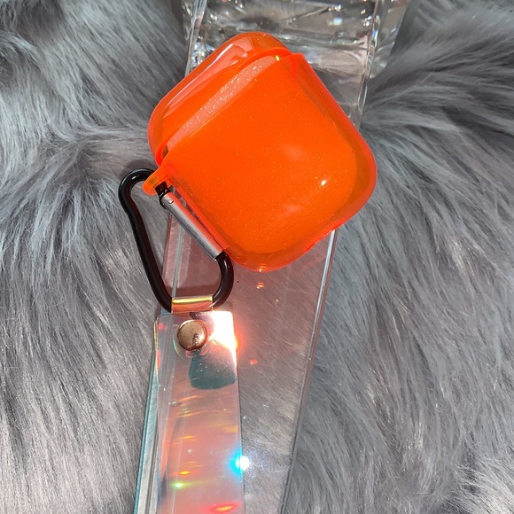 Neon Orange AirPod 1/2 Case - Picture 3 of 4